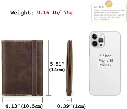 Contacts Full Grain Leather Airtag Passport Holder RFID Blocking Travel Passport Wallet Slim Passport Cover Case for 2 Passports, 5 Card Slots with Logo in Kuwait