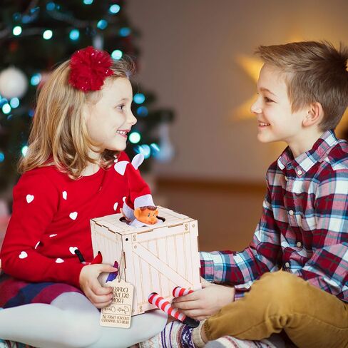 Christmas Elf Wooden Crate - Christmas Elf Wooden Crate Name Tag Santa’s Elves Delivery Box Wooden Elf Holder Christmas Winter Xmas New Year Gifts - Holds Two Elves (Elves Are Not Included) in Saudi Arabia