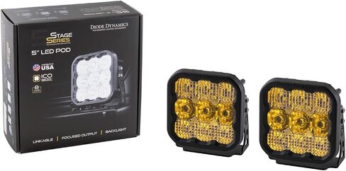 جراب LED رياضي أصفر من Diode Dynamics SS5 (زوج)، قيادة صفراء رياضية in Kuwait