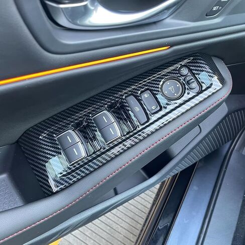 Compatible with 2023 2024 2025 Honda Accord Accessories Door Window Switch Panel Cover Window Control Button Trim for (Carbon Style No Seat Heating Buttons) in Saudi Arabia