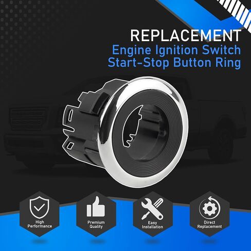Engine Ignition Switch Start-Stop Button Ring Compatible with 2013-2018 Nissan Altima 2016-2020 Titan 2016-2020 Maxima 2013-2020 Pathfinder 2011-2013 BMW X3 (F25) Replaces 285903JA0A in Saudi Arabia