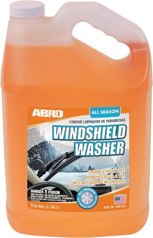 ABRO Windshield Washer Ready to Use Formula - 1 Gallon, Pre-Mixed, Delivers Streak-Free Cleanliness, Removes Bugs & Tar in Saudi Arabia