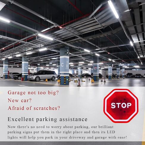 Parking Garage Flashing Stop Sign, Garage Parking Assistant LED Flashing Warning Stop Sign, Adjustable Height Parking Sensor Car Stop Target Indicator, Parking Assist Indicator in Saudi Arabia