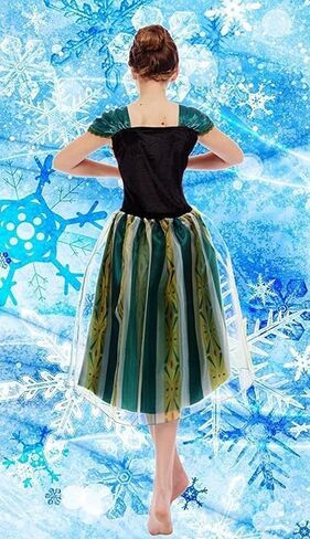 Princess Anna for Women Coronation Dress Adult Costume Anna Wig Elsa Wig Cosplay Christmas Halloween in Saudi Arabia