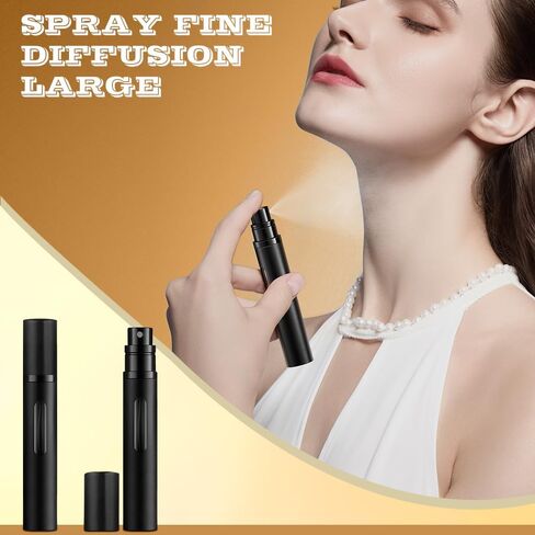 10ml Perfume Atomizer Travel Refillable, 3PCS Perfume Travel Refillable Bottle,Bottom-Filling Fragrances Perfumes Bottle,Mini Cologne Dispenser,Portable Sprayer（Black-Grey-Silver） in Saudi Arabia