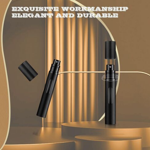 10ml Perfume Atomizer Travel Refillable, 3PCS Perfume Travel Refillable Bottle,Bottom-Filling Fragrances Perfumes Bottle,Mini Cologne Dispenser,Portable Sprayer（Black-Grey-Silver） in Saudi Arabia