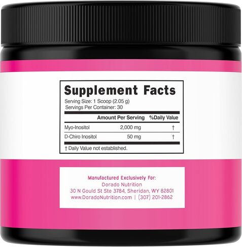 Myo-Inositol & D-Chiro Inositol Supplement (120 Capsules, 2050mg Per Serving Ideal 40:1 Ratio Myo Inositol) For Hormone Balance for Women & Ovarian Health - Third Party Tested, Vegan & USA Made in Saudi Arabia