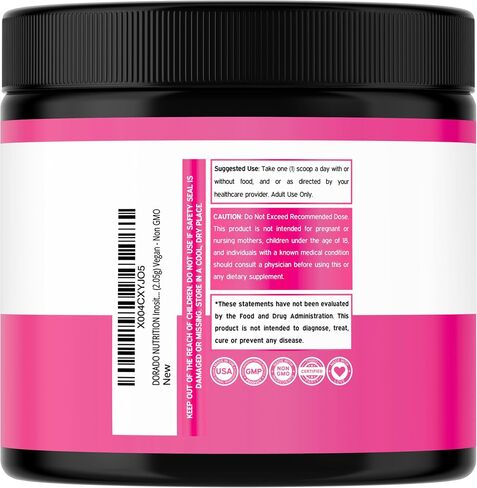 Myo-Inositol & D-Chiro Inositol Supplement (120 Capsules, 2050mg Per Serving Ideal 40:1 Ratio Myo Inositol) For Hormone Balance for Women & Ovarian Health - Third Party Tested, Vegan & USA Made in Saudi Arabia