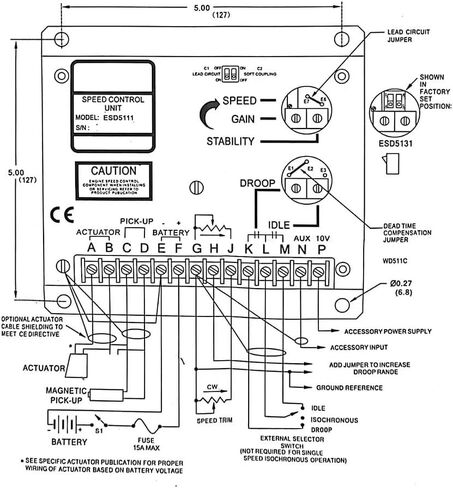 ESD5111 Engine Governor Speed Controller Diesel Generator Control Module Board Power Supply AC Motor Genset Parts 12v 24v in Saudi Arabia