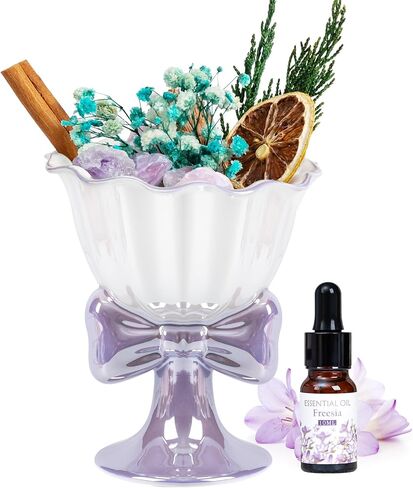 Essential Oil Diffuser Set, Natural Crystal Stone, Freesia Aromatherapy Diffuser, Home Fragrance, Reed Diffuser, for Bedroom, Bathroom, Shelf Decor in Saudi Arabia