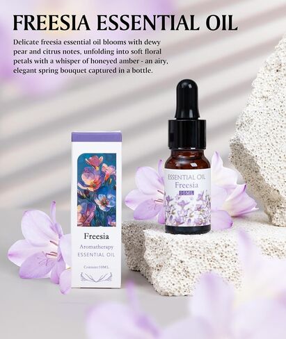 Essential Oil Diffuser Set, Natural Crystal Stone, Freesia Aromatherapy Diffuser, Home Fragrance, Reed Diffuser, for Bedroom, Bathroom, Shelf Decor in Saudi Arabia