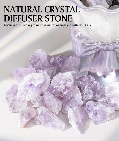 Essential Oil Diffuser Set, Natural Crystal Stone, Freesia Aromatherapy Diffuser, Home Fragrance, Reed Diffuser, for Bedroom, Bathroom, Shelf Decor in Saudi Arabia
