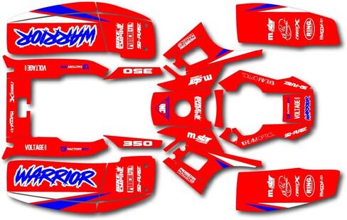 Red Shift Racing Graphics kit fits Yamaha Warrior 350 87-04 electric start in Saudi Arabia