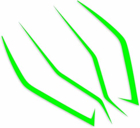 Awonderful Motorcycle Fairing Sticker Decal, Reflective Vinyl Decal with Strong Stickiness for Kawasaki Ninja400 H2 H2SX,4 Pcs Per Set (Green) in Saudi Arabia