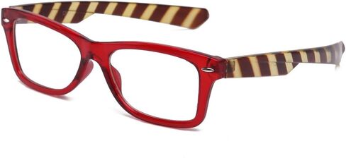 IG Unisex Translucent Simple Stripe Design Comfortable No Logo Clear Lens Glasses in Saudi Arabia