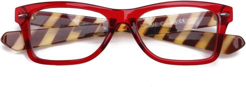 IG Unisex Translucent Simple Stripe Design Comfortable No Logo Clear Lens Glasses in Saudi Arabia