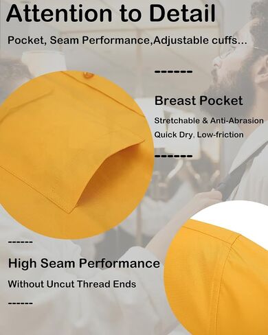 Men's Long Sleeve Dress Shirts Regular Fit and Wrinkle-resistant Stretch Button Down Shirt with Pocket in Saudi Arabia