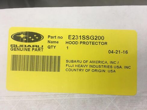 Subaru 2014 to 2018 Forester OEM Hood Rock Protector Bug Deflector E231SSG200 Genuine New Non Eyesight in Saudi Arabia