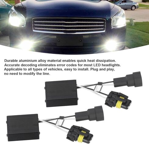 طقم تحويل LED للمصابيح الأمامية LED فك تشفير Canbus، لمبة فك ترميز الضوء عند إيقاف تشغيل مشكلة الخفقان خطأ مقاوم تحذير الكمبيوتر C14 9006 in Saudi Arabia