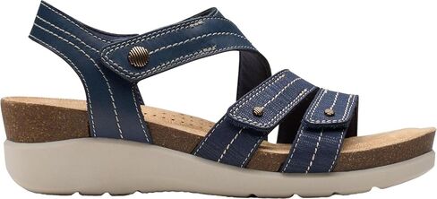 Clarks Women's Calenne Clara Wedge Sandal, Bronze Metallic Textile, 9 Wide in Saudi Arabia