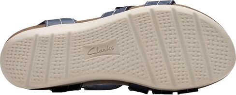 Clarks Women's Calenne Clara Wedge Sandal, Bronze Metallic Textile, 9 Wide in Saudi Arabia
