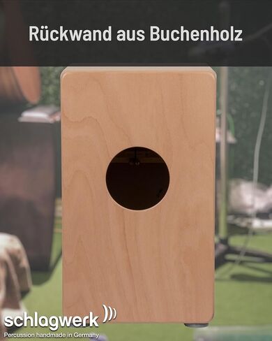 Schlagwerk CP404BLK 2inOne Series Snare Cajon l Black Baltic Birch Front Plate l Made in Germany in Saudi Arabia