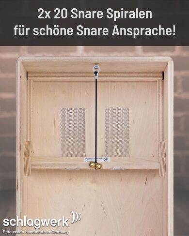 Schlagwerk CP404BLK 2inOne Series Snare Cajon l Black Baltic Birch Front Plate l Made in Germany in Saudi Arabia