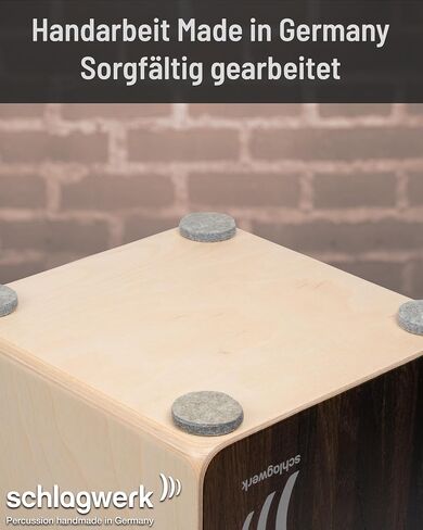 Schlagwerk CP404BLK 2inOne Series Snare Cajon l Black Baltic Birch Front Plate l Made in Germany in Saudi Arabia