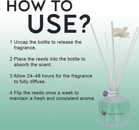 مجموعة ناشر القصب الفاخر (عود البرغموت) - معطر الغرف وموزع الروائح العلاجية للمنازل | زجاج 100 مل مع 5 أعواد روطان وروطان زهور | لا يدخن، خالي من السموم | يدوم حتى 35 يومًا in Kuwait