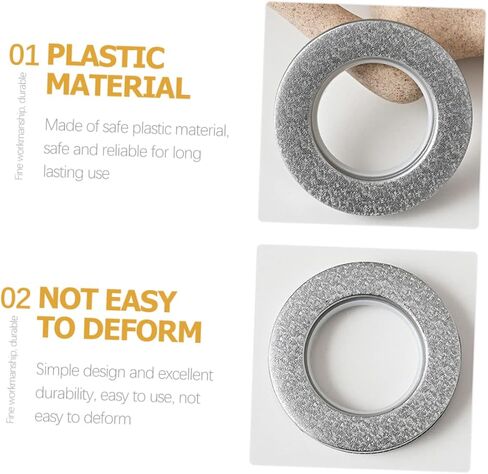 Zerodeko 6pcs Drapery Grommet Curtain Rings No Drill Bay Window Curtain Hooks Easy Install Drapes Accessories in Saudi Arabia