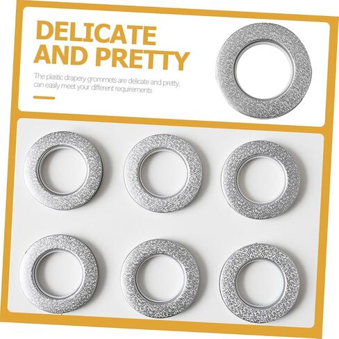 Zerodeko 6pcs Drapery Grommet Curtain Rings No Drill Bay Window Curtain Hooks Easy Install Drapes Accessories in Saudi Arabia