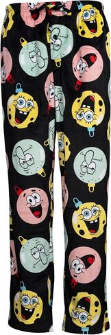 Nickelodeon Spongebob Patrick and Squidward Christmas Ornaments Balls Black Unisex Adult Lounge Pants in Saudi Arabia