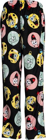 Nickelodeon Spongebob Patrick and Squidward Christmas Ornaments Balls Black Unisex Adult Lounge Pants in Saudi Arabia