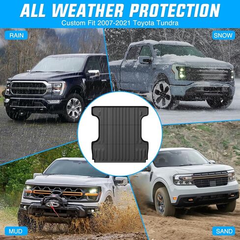 Nilight Trunk Bed Mat for 2022-2024 Toyota Tundra CrewMax Cab 5.5 Ft Accessories, TPE Heavy Duty, All Weather Pickup Car TPE Bed Liner, Black in Saudi Arabia