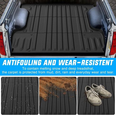 Nilight Trunk Bed Mat for 2022-2024 Toyota Tundra CrewMax Cab 5.5 Ft Accessories, TPE Heavy Duty, All Weather Pickup Car TPE Bed Liner, Black in Saudi Arabia