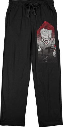 Bioworld IT Movie 2017 Pennywise Clown Men's Black Graphic Sleep Pajama Pants in Saudi Arabia