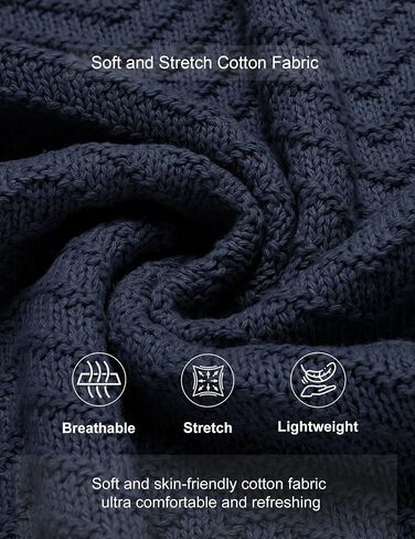 COOFANDY Mens Quarter Button Sweater Turtleneck Pullover Sweater Cable Knit Henley Mock Neck Sweater in Saudi Arabia
