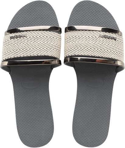 صندل نسائي من Havaianas You Rio Flip Flops بشريط على شكل حرف T - أزرق مائي، 9.5 in Kuwait