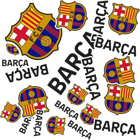 Desert Cactus FC Barcelona Barça Stickers Barça Sheet Vinyl Football Soccer Decal Laptop Water Bottle Car Scrapbook (Type 3-1) in Saudi Arabia