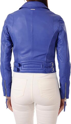 Women's Leather Jacket, 100% Lambskin Leather Full Sleeve Bomber Jacket | Regular Fit Biker Motorcycle Jacket in Kuwait