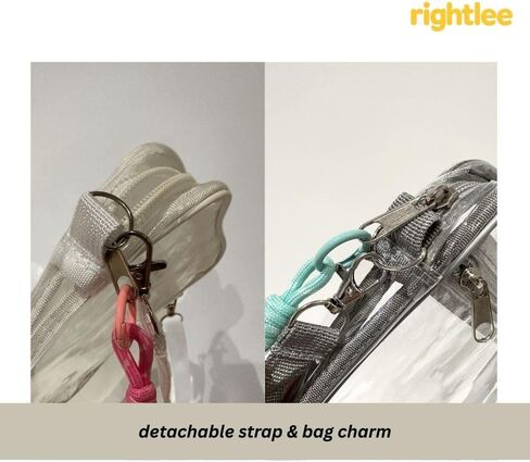 rightlee Clear Crossbody Bag – Stadium Approved Transparent Purse & Messenger Bag for Concerts, Sports, Travel in Saudi Arabia