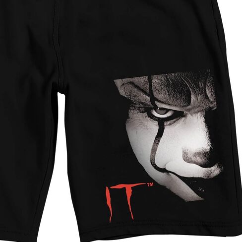شورت بيجامة للنوم باللون الأسود للرجال من Bioworld Pennywise Face IT Movie in Saudi Arabia