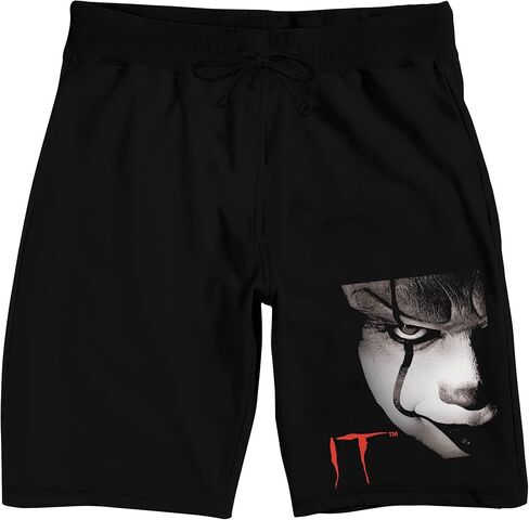 شورت بيجامة للنوم باللون الأسود للرجال من Bioworld Pennywise Face IT Movie in Saudi Arabia