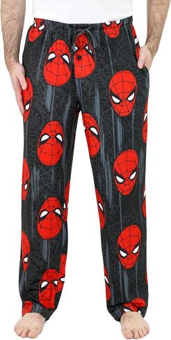Marvel Comics Spiderman Pj Pants for Men, Performance Spiderman Pajama Pants for Adults, Character Pjs, Large in Saudi Arabia