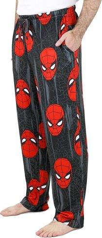 Marvel Comics Spiderman Pj Pants for Men, Performance Spiderman Pajama Pants for Adults, Character Pjs, Large in Saudi Arabia