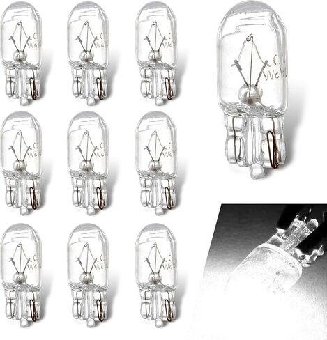 10PCS 194 Light Bulbs, 194 Bulb Led License Plate Light Bulbs, T10 12V 5W 168 Led Bulb 1/4 Wedge Base, Clear Car Taillight Turn Brake Signal Replacement for Cars Trucks SUVs (White Light) in Saudi Arabia