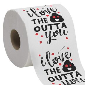 Homarden Funny Toilet Paper - Unique Bathroom Gag Gift, Custom Printed Toilet Paper Roll - Valentine's day, Birthday or Anniversary Romantic Humor Tissue Gifts - Ultra Absorbent - 250 sheet - 2 ply TP