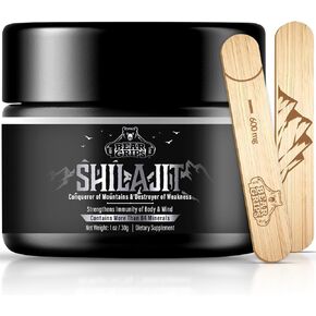 Shilajit Pure Himalayan Organic - Pure Himalayan Shilajit Supplement - Original Shilajit for Men Pure Shilajit Resin with 85+ Trace Minerals and Fulvic Acid, Support Metabolism & Immune System - 30g