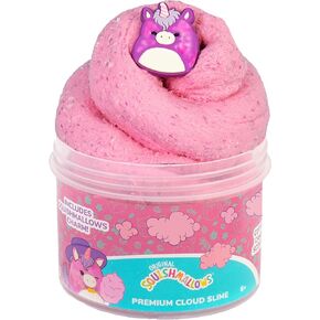 Original Squishmallows Premium Scented Slime, 4-Pack, 8 oz. Fluffy Slime, 4 Scented Slimes, 8 Fun Slime Add Ins, Pre-Made Slime for Kids, Great 6 Year Old Toys, Super Soft Sludge Toy