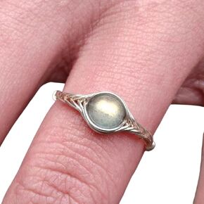 Labradorite ring sterling silver rings for women handmade by GRB ROY